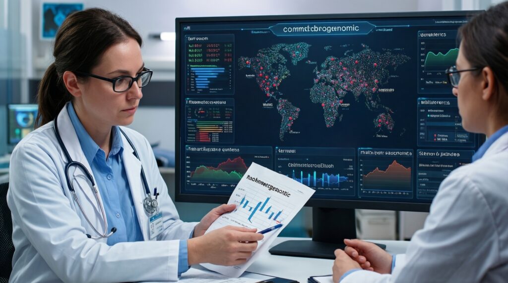 Персонализированная медицина: лечение на основе генетики и биомаркеров - иллюстрация