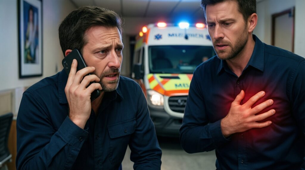 Первая помощь при инсульте и инфаркте: как распознать и что делать до приезда скорой - иллюстрация