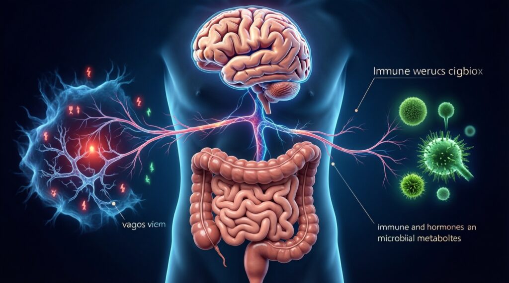 Микробиом человека: как кишечные бактерии влияют на иммунитет и настроение - иллюстрация
